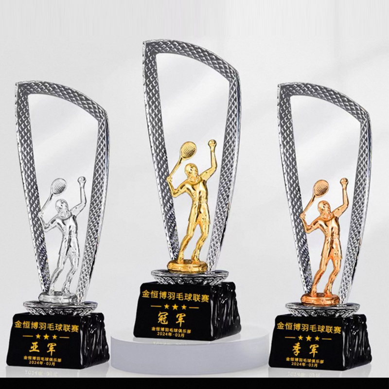 Badminton Europe - Customized Crystal Trophy Trophy Basketball Trophy,