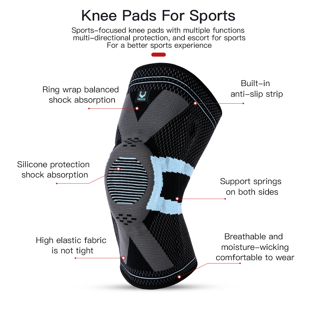 Vilico Fitness Knee Pads Silic - Knee Brace Badminton 评论和价格